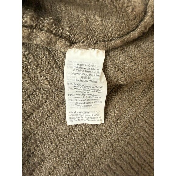 Madewell Wool‎ Belmont Donegal Mockneck Sweater Cozy Brown Sz S - Picture 4 of 5